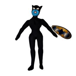 1998 WB Kids DC Comics Catwoman 11" Play by Play Plush Doll
